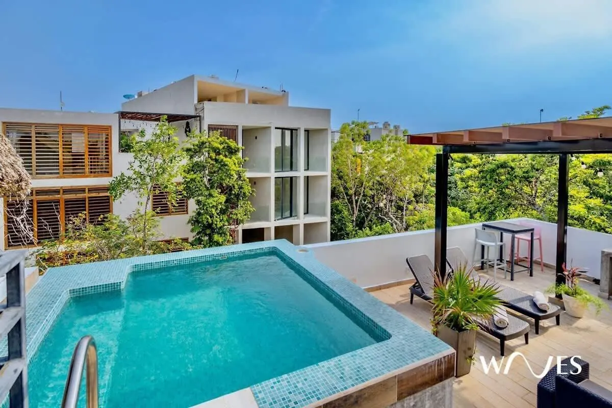 Great Located Spacious 2 Bedroom Apartment With Amazing Terrace By Waves Management Tulum Vila